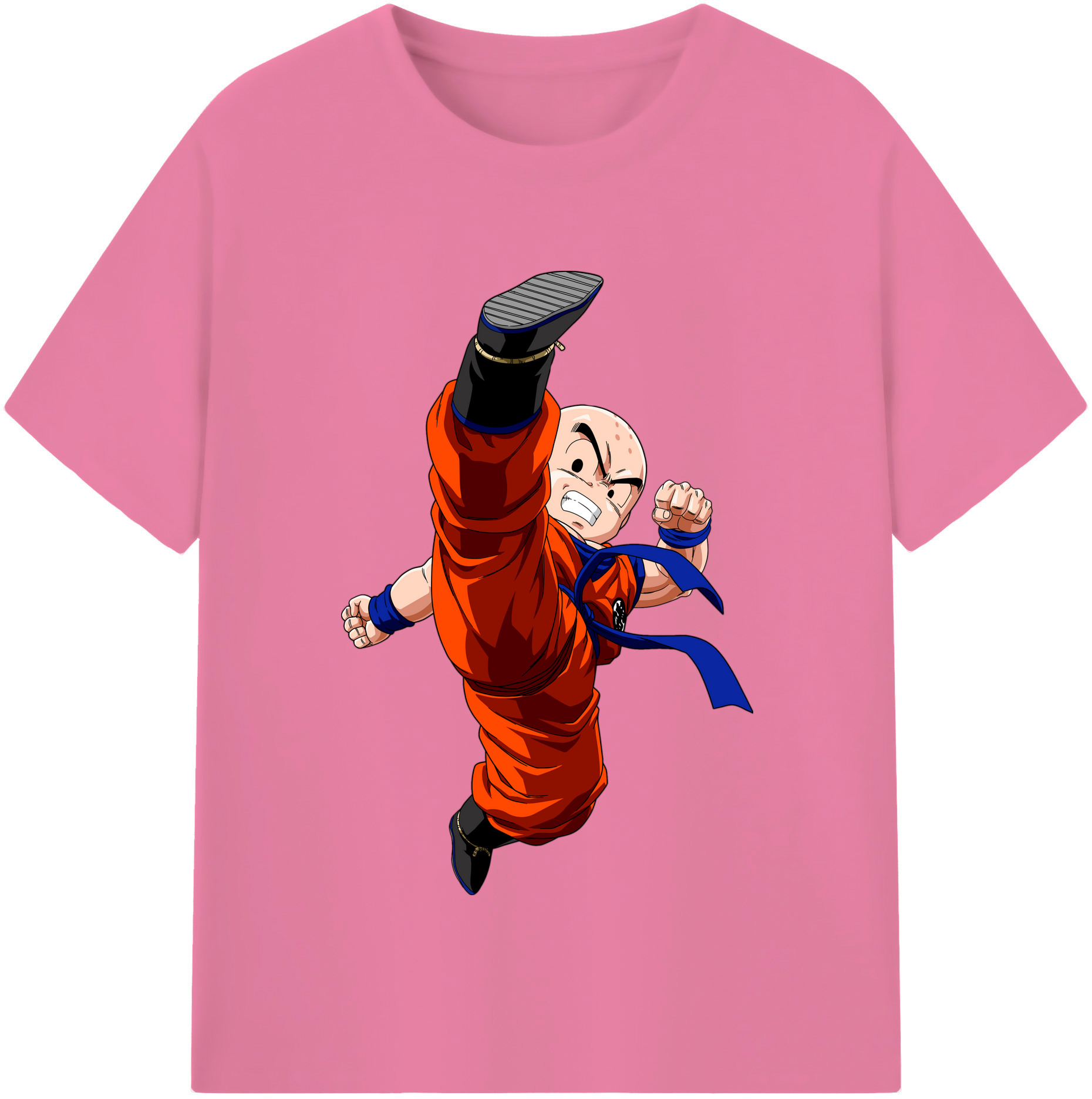 （画像用） ドラゴンボール クリリン DRAGON BALL krillin 綿100％半袖Tシャツ（フロントプリント）